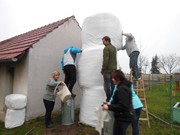 Stavíme sněhuláka s partnery,  rodiči a dětmi